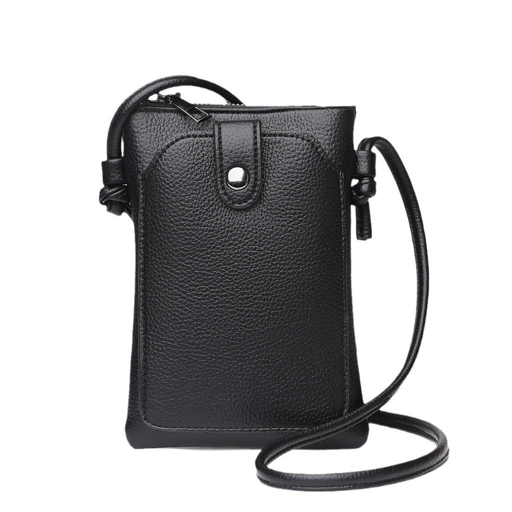 Fashionable Solid Color Simple Style Portable Phone Bag, Fashionable Trend Mini Compact and Versatile Diagonal Cross Bag, Zero Wallet