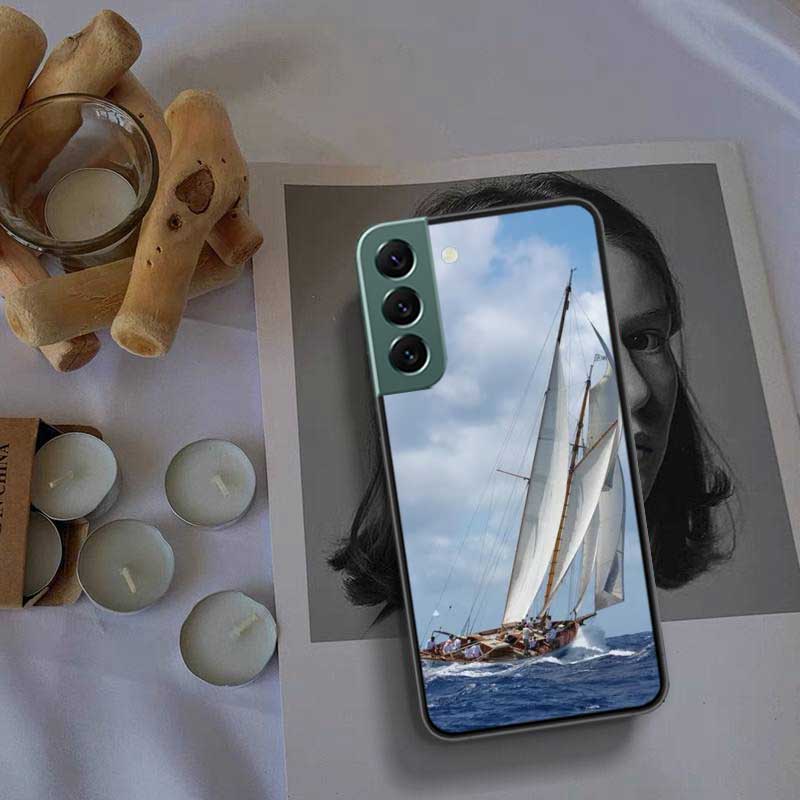 Sailing Boat Phone Case For Samsung A16 A26 A36 A56 Galaxy A02S A12 A52S A13 A23 A33 A53 A54 A34 A24 A14 A22 A32 A42 A72 Cover C