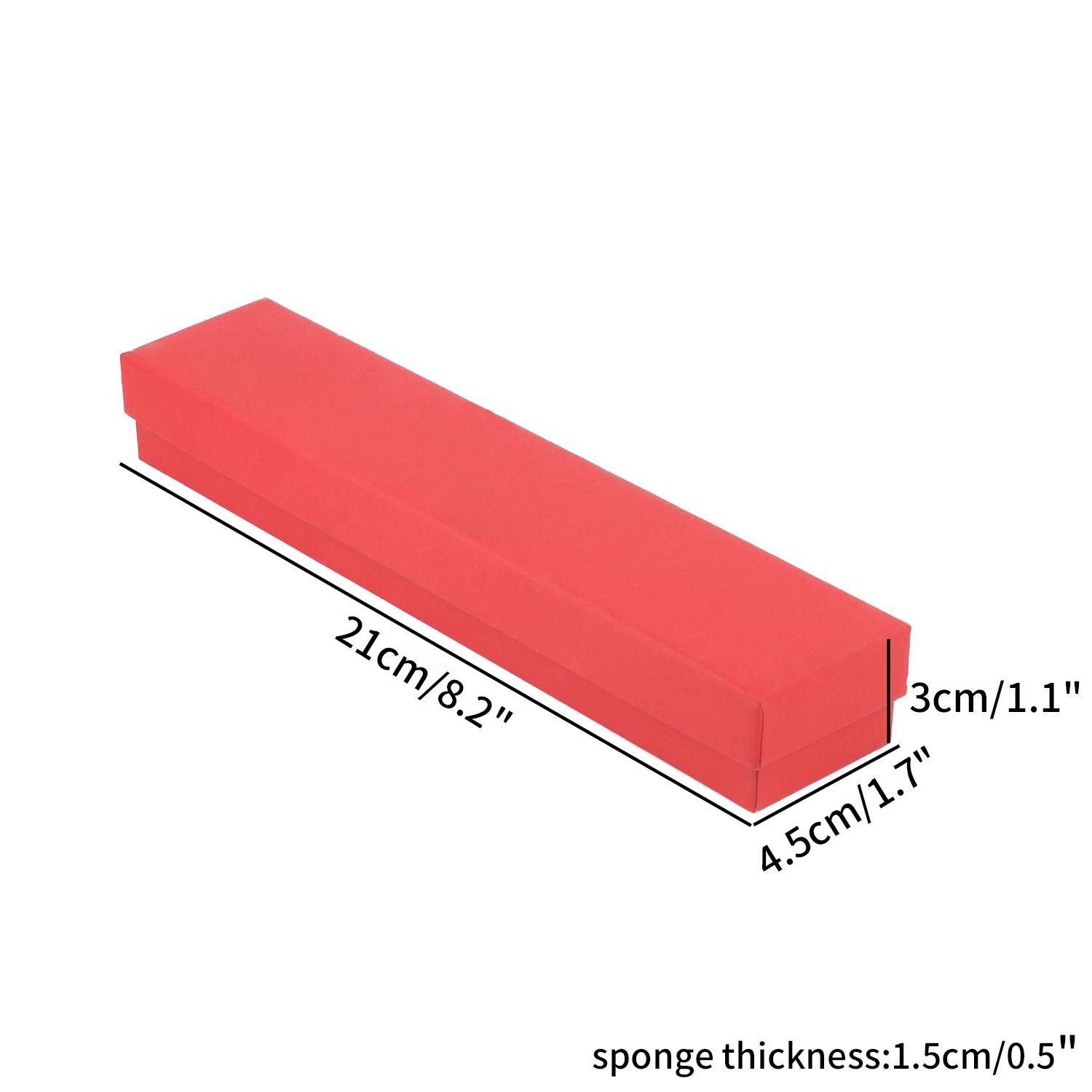 

1 шт., красная бумага, квадратный органайзер для ювелирных изделий, коробка, браслет, ожерелье, кольцо, серьги, подвеска, крафт-коробки для хранения, упаковка, подарочные пакеты 21cmx4.5cmx3cm красный
