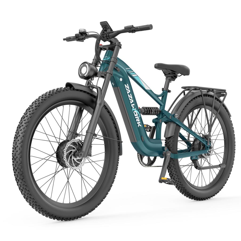 ZAZAWORK CF500 PRO High-end Elektrische Fiets 1000W*2 Dubbele Motor 48V20Ah Batterij 50KM/H Topsnelheid 27 Inch Off-Road Banden E-Mountainbike