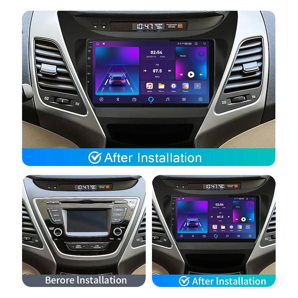 Android Car-Play Car Radio For Hyundai Elantra MD 2011-2013 Multimedia Player Head Unit Stereo GPS Navigation BT WIFI,2+64GB