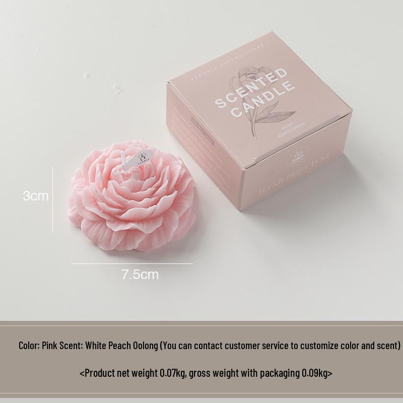 Peony Flower Candle Ornament - Scented Gift for Teacher's Day