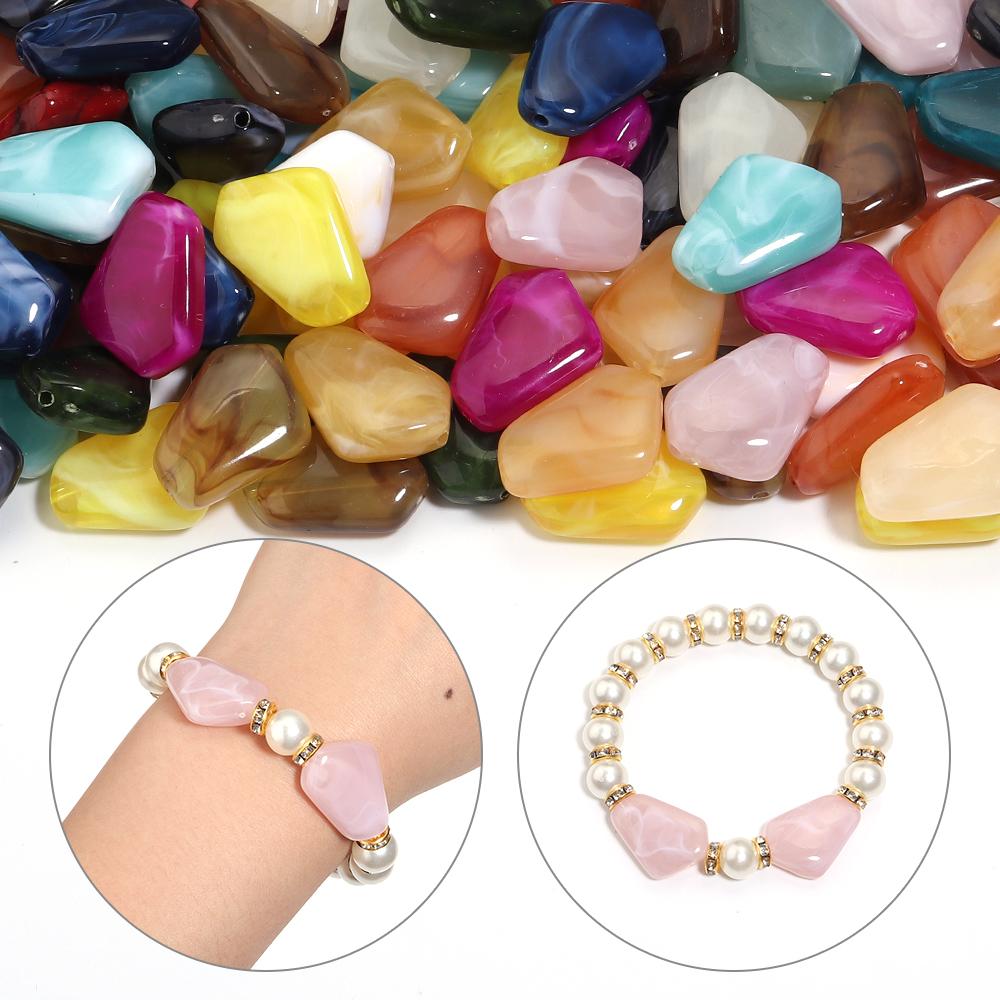 20pcs 25x18mm Irregular Acrylic Beads Colorful Cloud Loose Spacer Beads For DIY Jewelry Making Bracelets Necklace Accessories