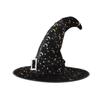Velvet Halloween Hat Bending Angle Devil Cap Creative Halloween Witch Wizard Hat  Adults