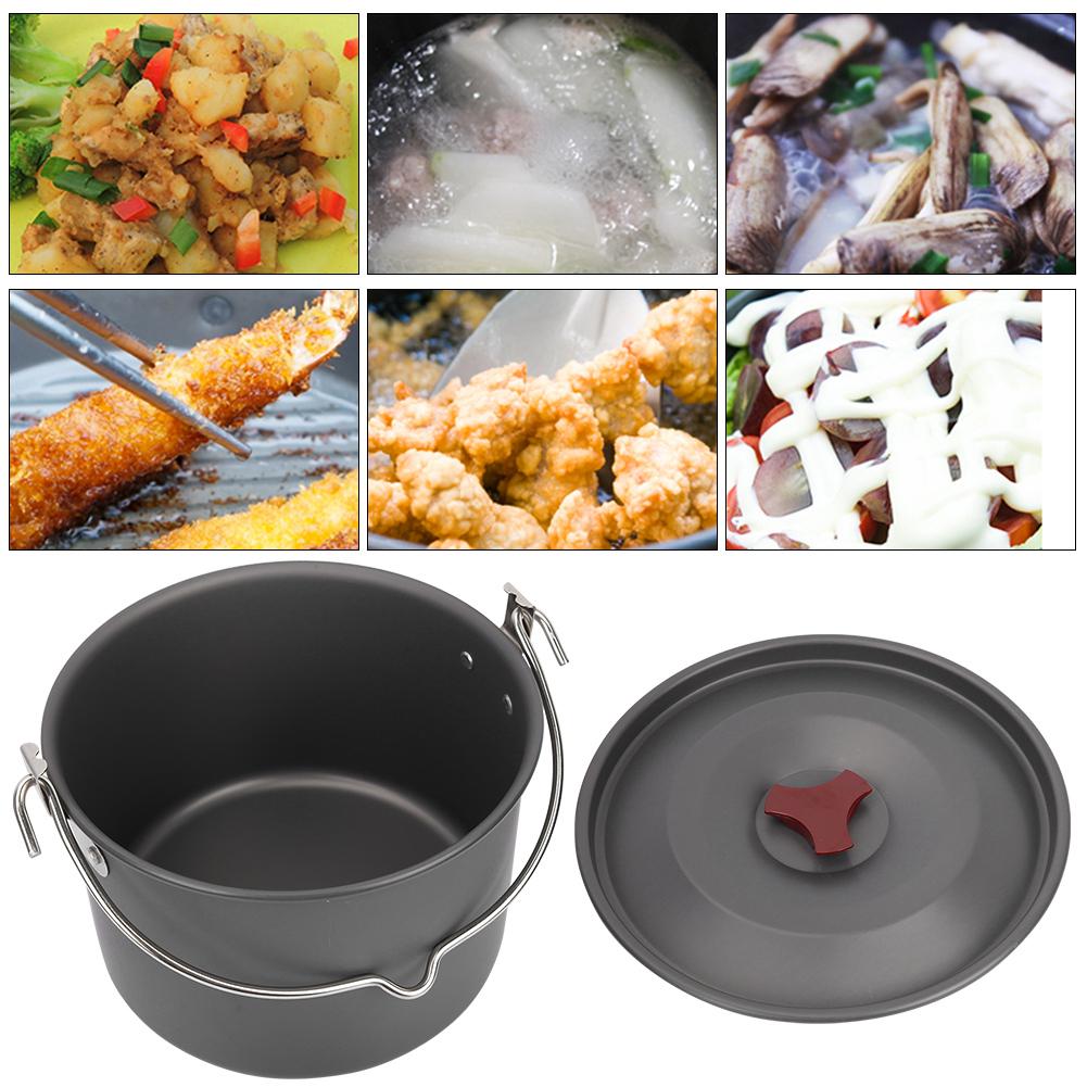 Panela suspensa para acampamento, panela única para acampamento ao ar livre, caminhadas, cozinha