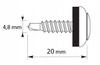 Farmer screws GTF02P Panhead 4.8x20mm RAL 7016
