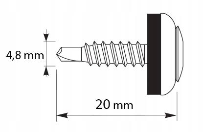 Farmer screws GTF02P Panhead 4.8x20mm RAL 7016