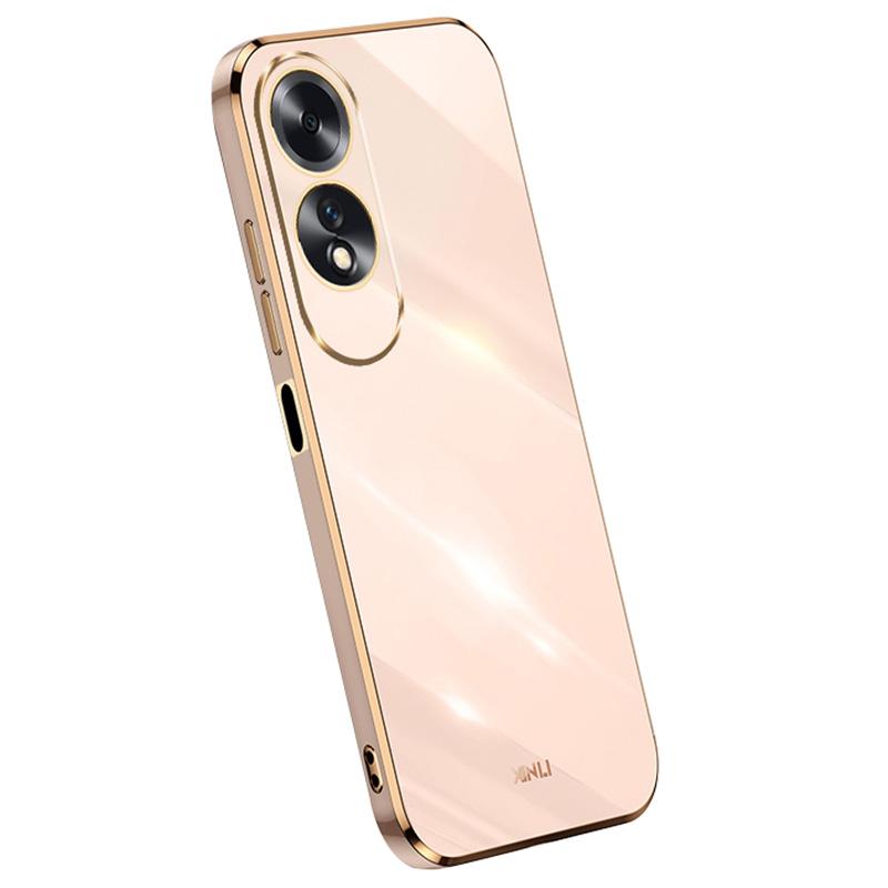 

For Oppo A60 4G Case Soft TPU Electroplating Shockproof Phone Cover Pink