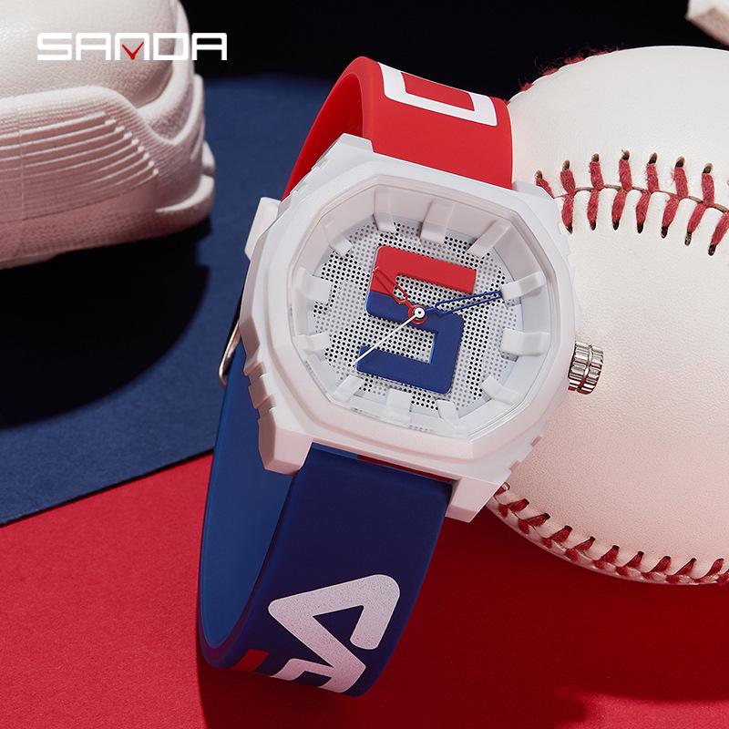 SANDA Quartz Watch: Trendy Unisex Student Timepiece