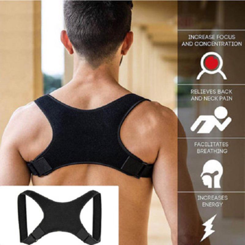 Cinto Corretor de Postura Dorsal Unisex para Adultos - Suporte para Corcunda e Pós-parto com Ajuste de Expansão Torácica.