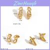 Light Luxury Geometric Zirconia Earrings For Women With Stainless Steel Post For Fashion Jewelry