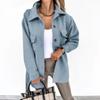 Fashion Women Office Lapel Jacket Long Sleeve Top Coat Casual Business Shirt Jackets Autumn Winter