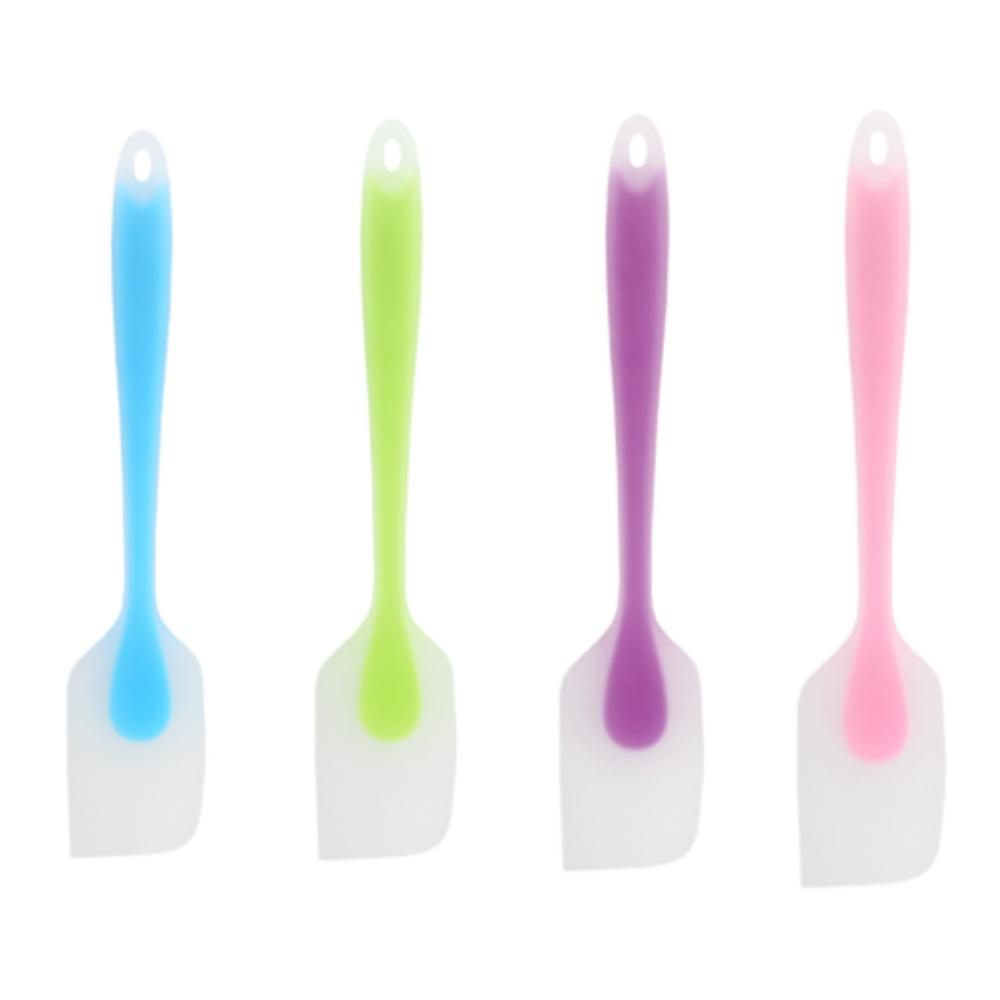 4PCS Double Sided Curve Silicone Spatula Heat Resistant Rubber Spatulas Durable Cake Scraper Mixing 4pcs