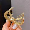 New Fashion Rhinestone Hair Clip Claw For Women Metal Small Ponytail Hair Crabs Thick Hairpins French Headdress Hair Accessories