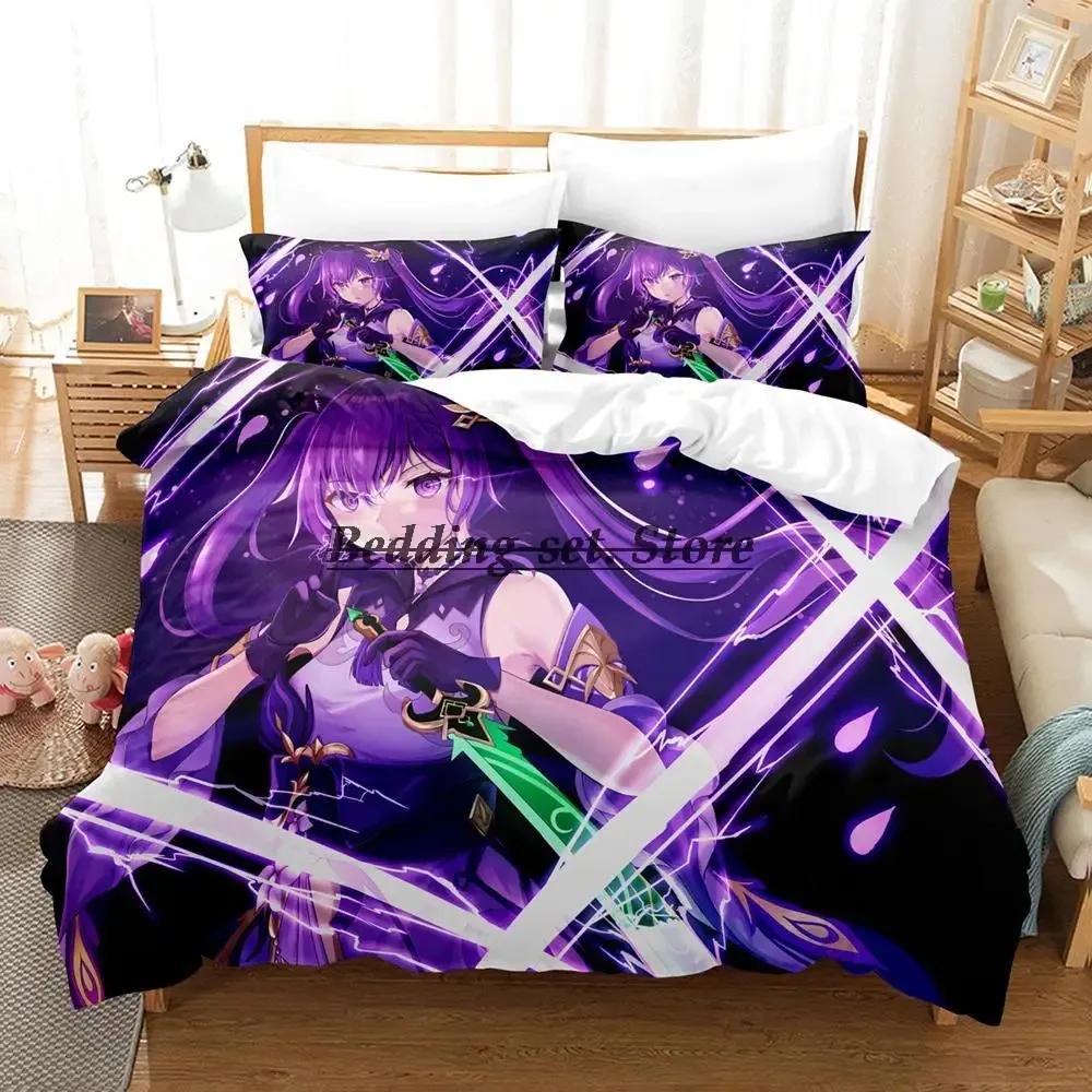 

Genshin Impact Game Bedding Set Single Twin Full Queen King Size Bed Set Aldult Kid Bedroom Duvetcover Sets Bed Sheet Set 70x133cm 2pcs