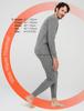 LAPASA Warm Thermal Top and Bottom Size Heather Gray Thick Top and Bottom Size M Innerwear, Underwear, Set, Fleece-Lined, 4. (Super Set),