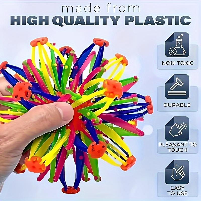 Colorful Expandable Stress Ball Rainbow Sensory Fidget Ball for Kiids Outdoor sports toys Durable Plastic Magic Balls Toys