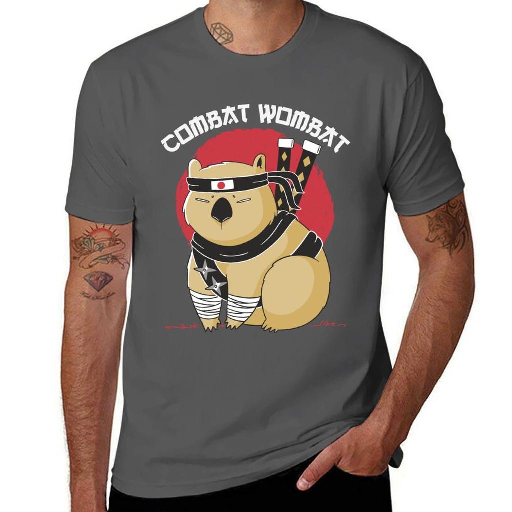 Funny Wombat Ninja Combat Wombat Tshirt Simple Trendy Casual Tshirt