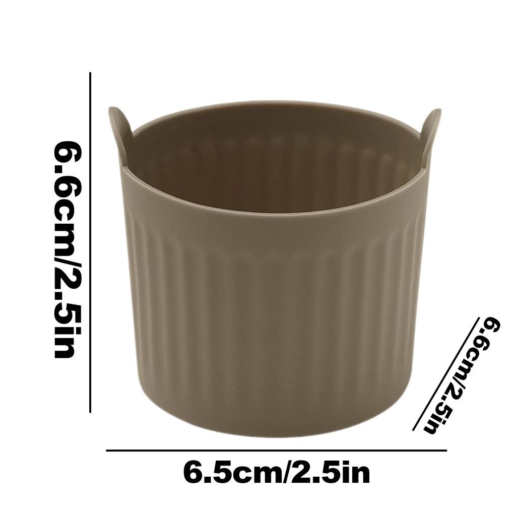 1Pc Air Fryer Silicone Basket Silicone Mold Air Fryer Egg Silicone Cupcake Baking Cups Ramekins For Air Fryer Ovens