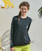 Leijibi Lettering 2 Loose Fit Long Sleeve (Running Gym Wear Workout) Top W 4 Colors (B Type)