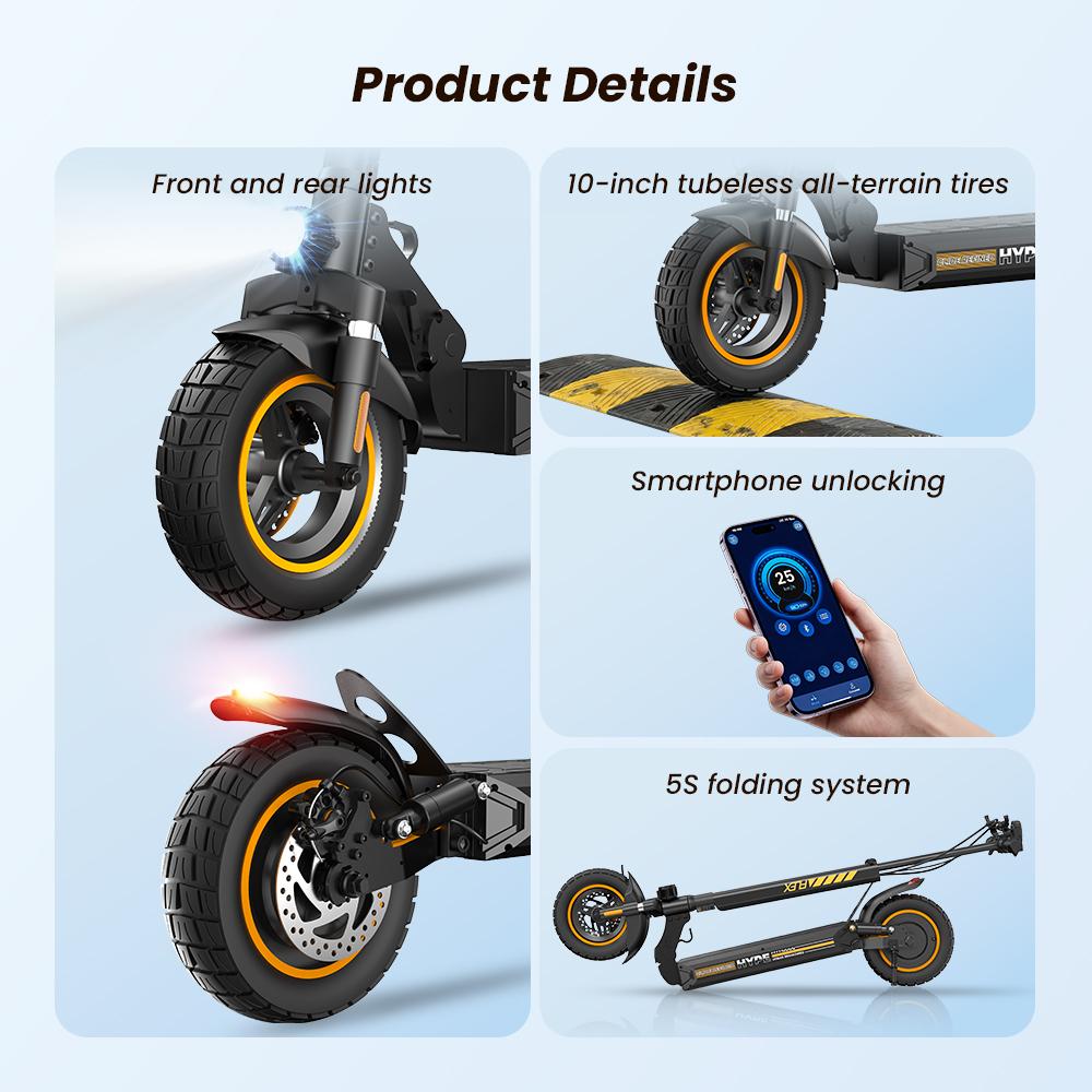 Monopattino Elettrico Pieghevole W9Air Modalità di Velocità 6/10/15/25 km/h Motore 500W Capacità Batteria 48V 10Ah Autonomia 30–40 km