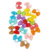 High qualityMorandi 10/20/40/80pcs Hair Bands, Simple Fashion Solid Color Bow Hair Ties for Girls, Polyester Fiber Woven Hair Accessories for Festive