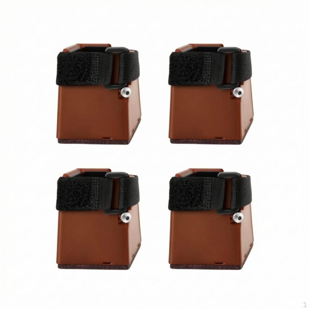 4 Pieces Furniture Riser with Strap Square Adjustable Leg AntiSlip Blocks for Sofa,