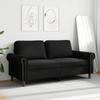 Vidaxl 2-Seater Sofa, Black, 140 Cm, Upholstered In Velvet