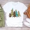 Hotselling Leopardprint Checkered Tshirts for Boys and Girls and Treeprinted Shirts for New Year Winter and Christmas Tops
