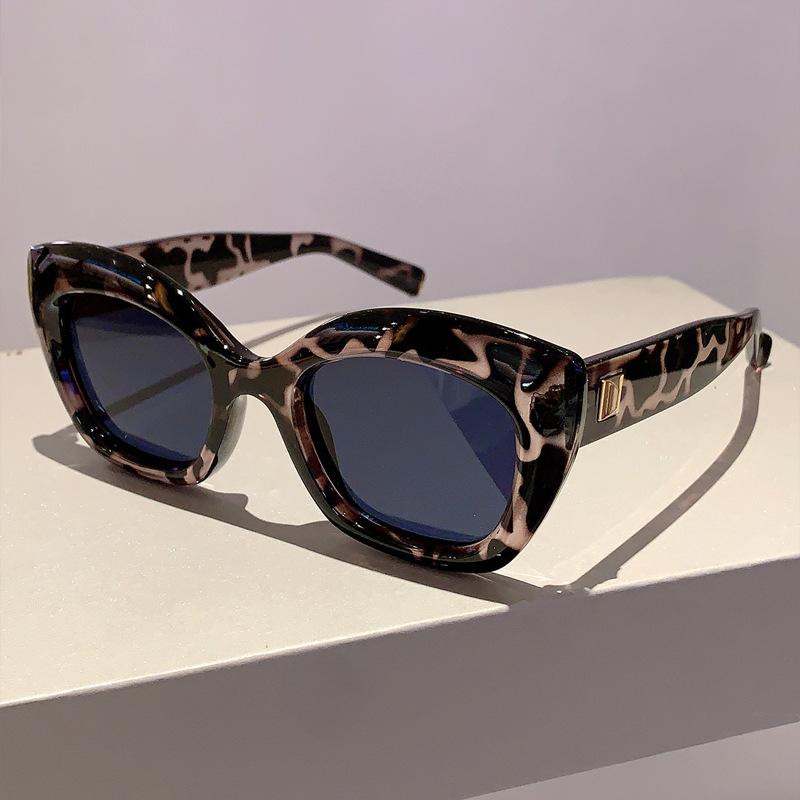 

Роскошные брендовые дизайнерские винтажные солнцезащитные очки «кошачий глаз» для женщин 2024 года, солнцезащитные очки, модные панк-популярные очки в большой оправе