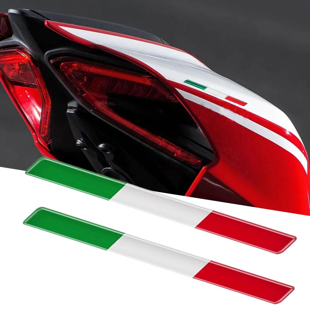 Italian Flag Sticker Small - 3D Window Decal for Cars | Adhesive Bike Graphic