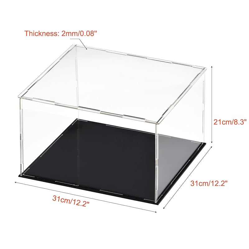 Edinstry storage case acrylic storage case acrylic box Height 20cm 30x30cm figure case display case collection case transparent storage box exhibition
