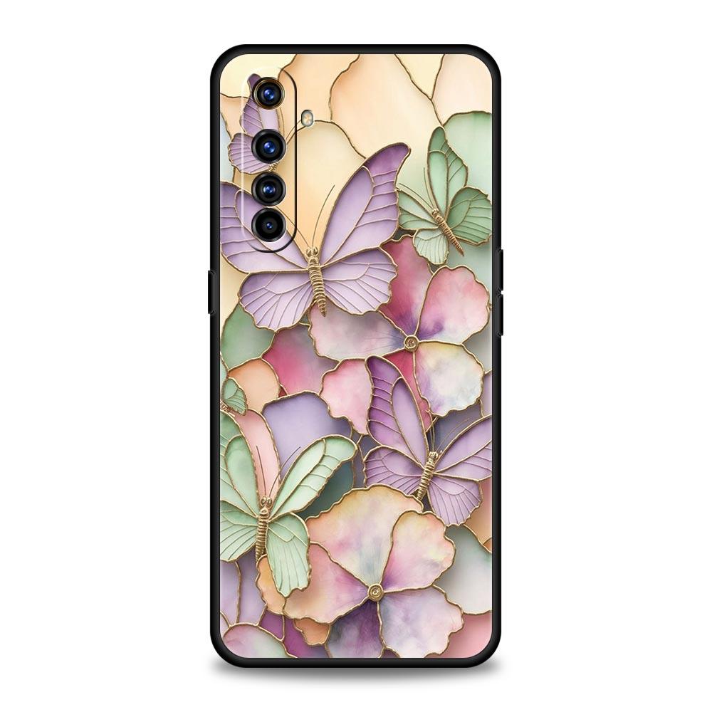 Fashionable Butterfly Flower Pattern Soft TPU For Realme 13 12 11 10 9 Pro Plus GT3 GT2 C21 C25 C35 C53 C55 C67 Pro Phone Case