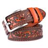 Personalized Men's Leather Belt for Jeans – Customized Carving Cowhide Belt Fashion Accessory