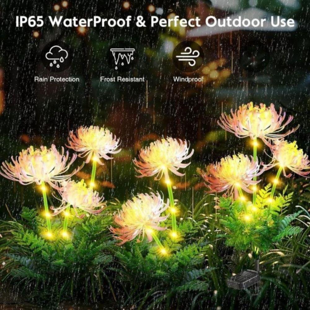 Realistic Flower Solar LED Lights Waterproof Design Solar Garden Lights Backyard Decor