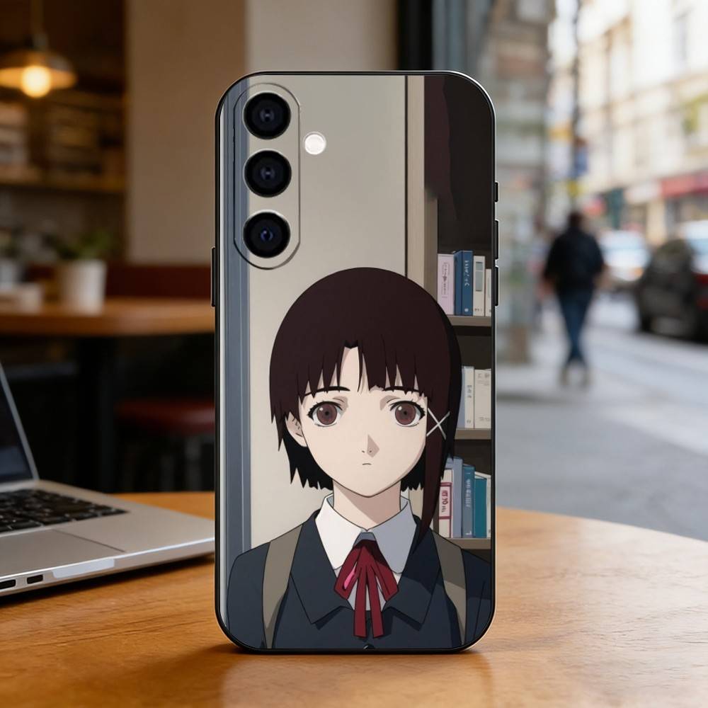 Anime Serial Experiments Lain Phone Case For Samsung Galaxy A73,A72,A71,A70,A53,A52,A51,Others Soft Black Cover