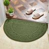 Semi-Circular Non-Slip Water-Absorbing Doormat - Wear-Resistant Floor Mat for Bedroom or Entrance Hall.