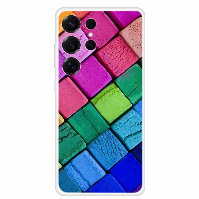Capa For Samsung Galaxy S26 Ultra Phone Case Clear Soft TPU Silicone Cover for S 26 Ultra Transparent Funda Cartoon Painted Para
