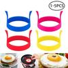Silicone Ring Fried Egg Mold Nonstick Pancake Ring Molds Heat Resistant Multi-Function Portable Creative for Cooking Diy Tool