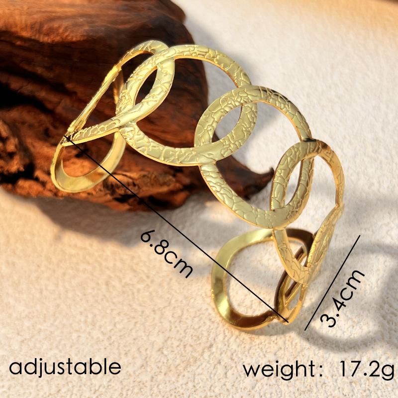 Titanium steel bracelet - premium, stylish, versatile, vintage open stainless steel bangle for women
