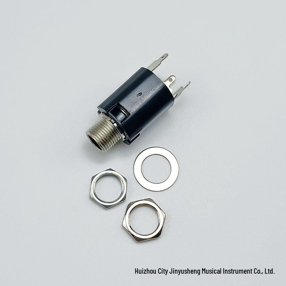 

Двоканальний роз єм Jack для звукознімача акустичної гітари 6.35 мм з дротом для паяння