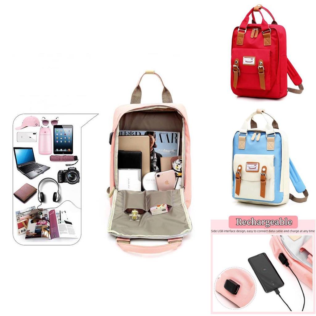 Unisex Nylon Backpack With Soft Handle And Interior Slot Pocket Perfect For School