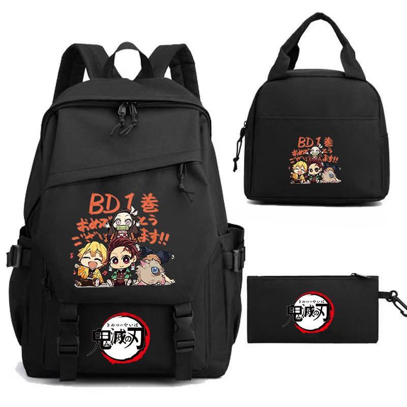 Anime-Inspired School Backpack Set Kids Teens