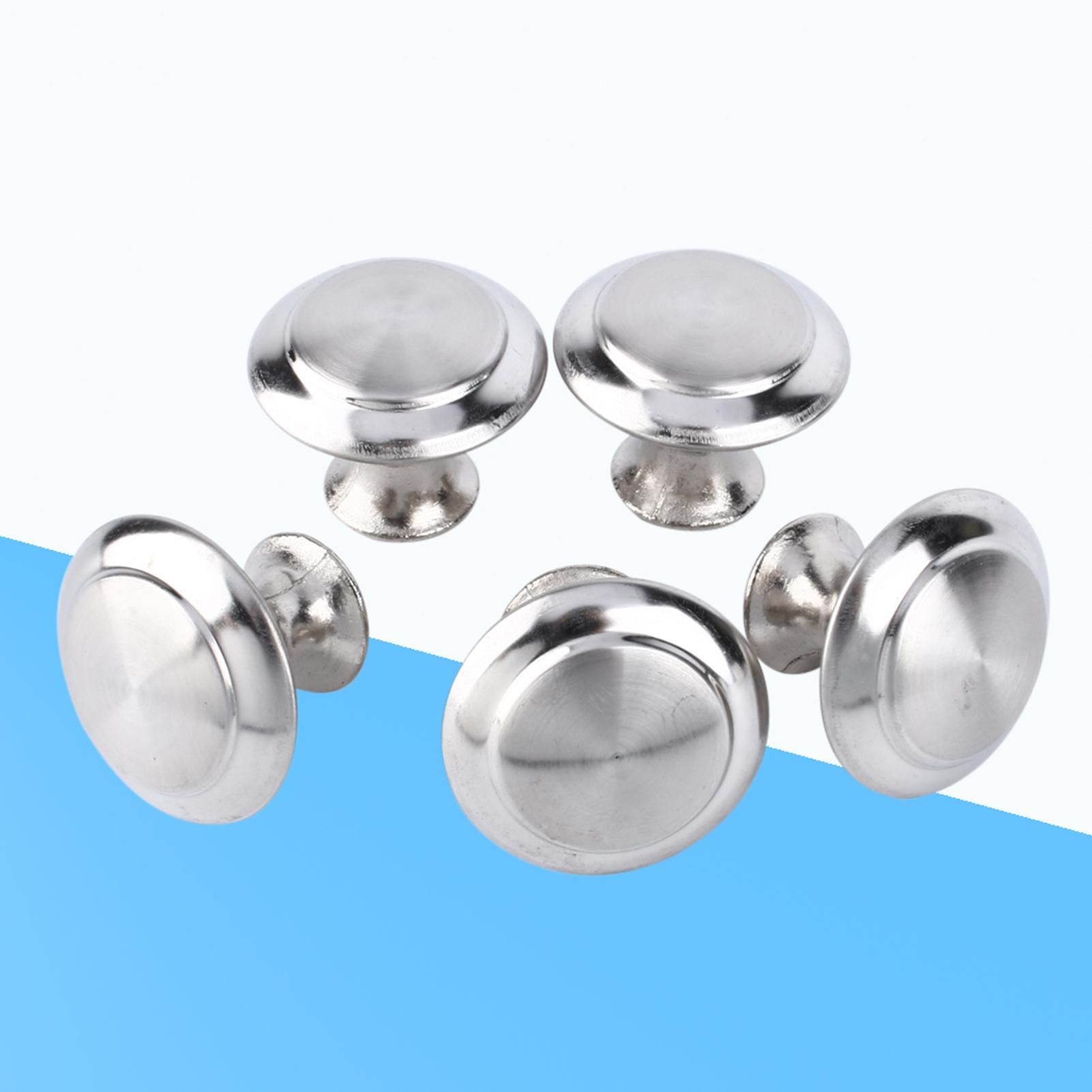 

10Pcs Round Stainless, Cabinet Knobs Drawer Handles commercial dish sprayer Steel Hardware duty shanrya faucet Cupboard Accessories
