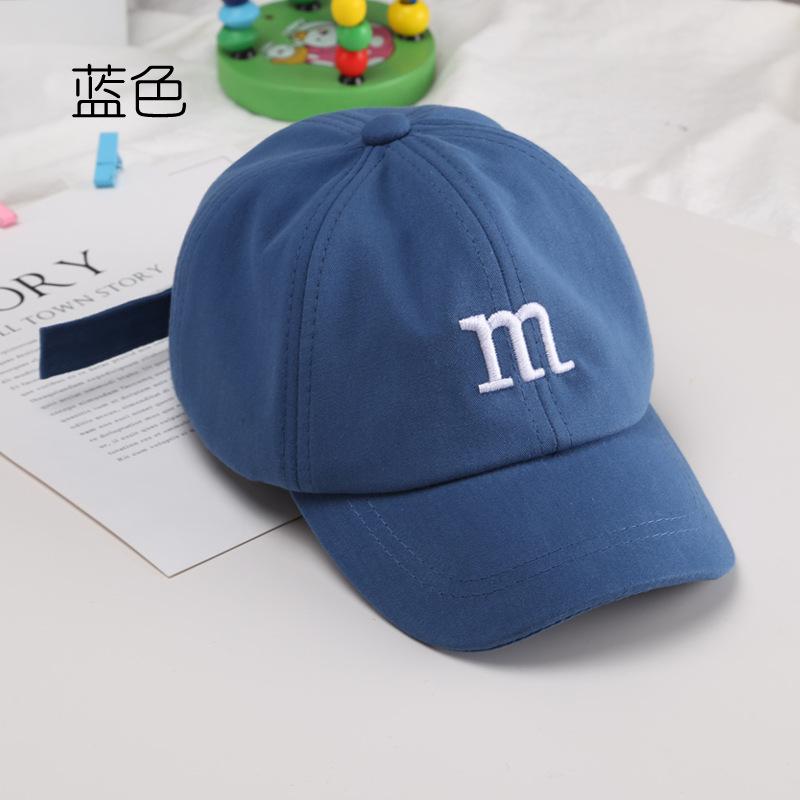 

Children s spring and summer new versatile M letter embroidered parent-child cap baby sunscreen sunshade baseball cap adjustable