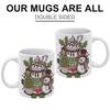 1pc 11oz Blank Ceramic Coffee Mug, Double-sided Printed Drink Cup, Glossy Handle, Strong Ceramic Build, Perfect for Morning Coffee or Tea