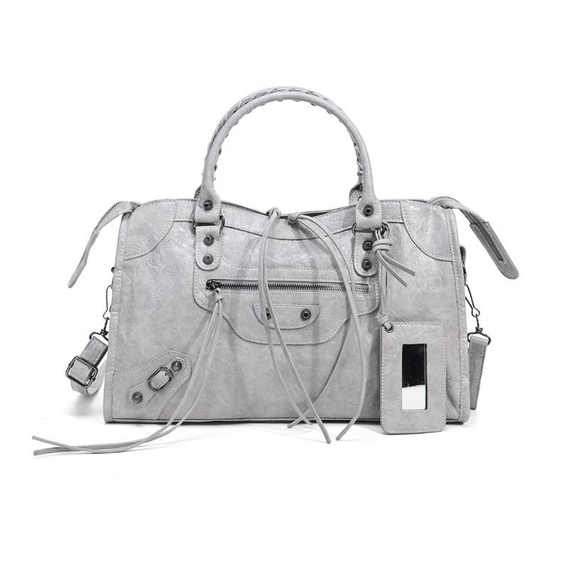 Women's Mini Crossbody Tassel Bag - Medium/Small Size, Motorcycle Style