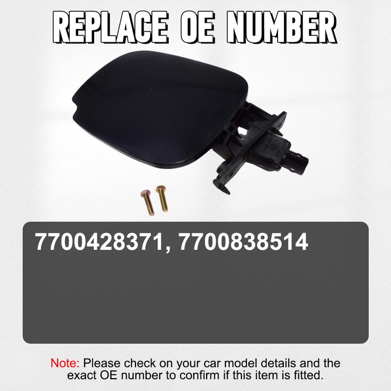 Tankdeckel Klappe Scharnier Dichtung Unlackiert Schwarz für Renault Scenic 1999 2000 2001 2002 2003 7700428371 7700838514