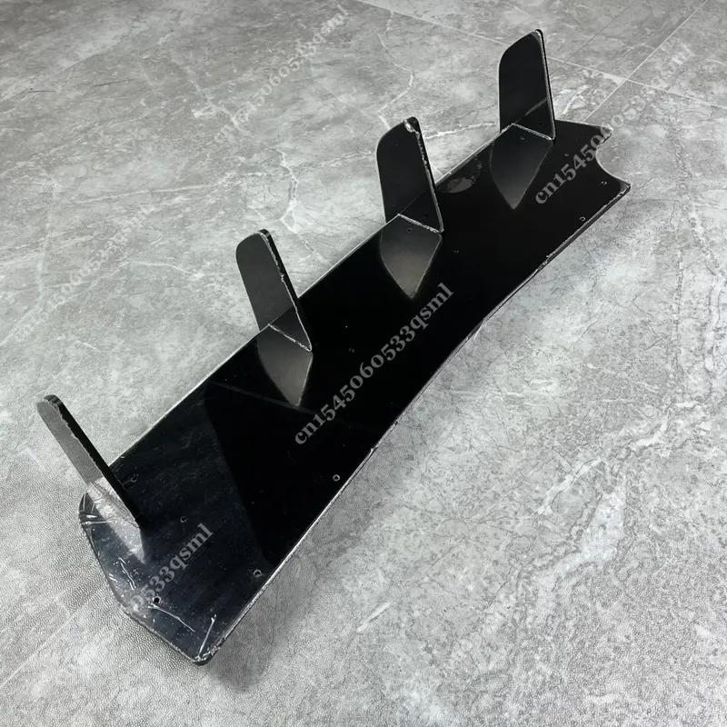 4 Fins Rear Bumper Diffuser Lip for Volkswagen Vw Polo Mk6 TSI TGI MPI 2017-2021 Hatchback Bodykit Splitter Bodykit Tuning ABS