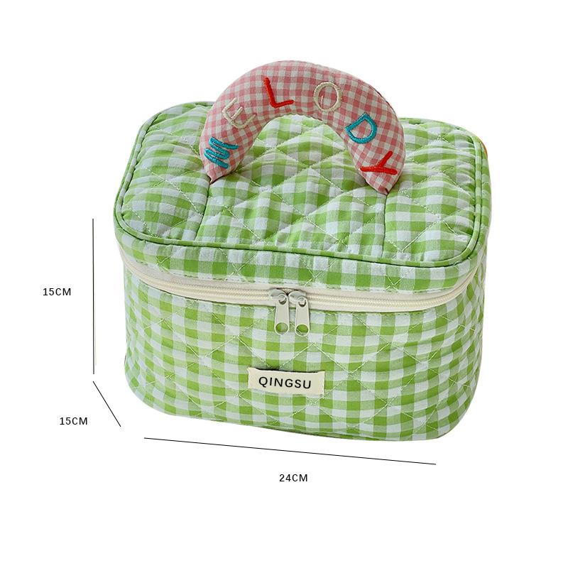 Bolsa de maquillaje Tote Organizador de almacenamiento Bolsa de maquillaje acolchada floral Estuche cosmético con estampado de flores Bolsa de cosméticos grande de viaje